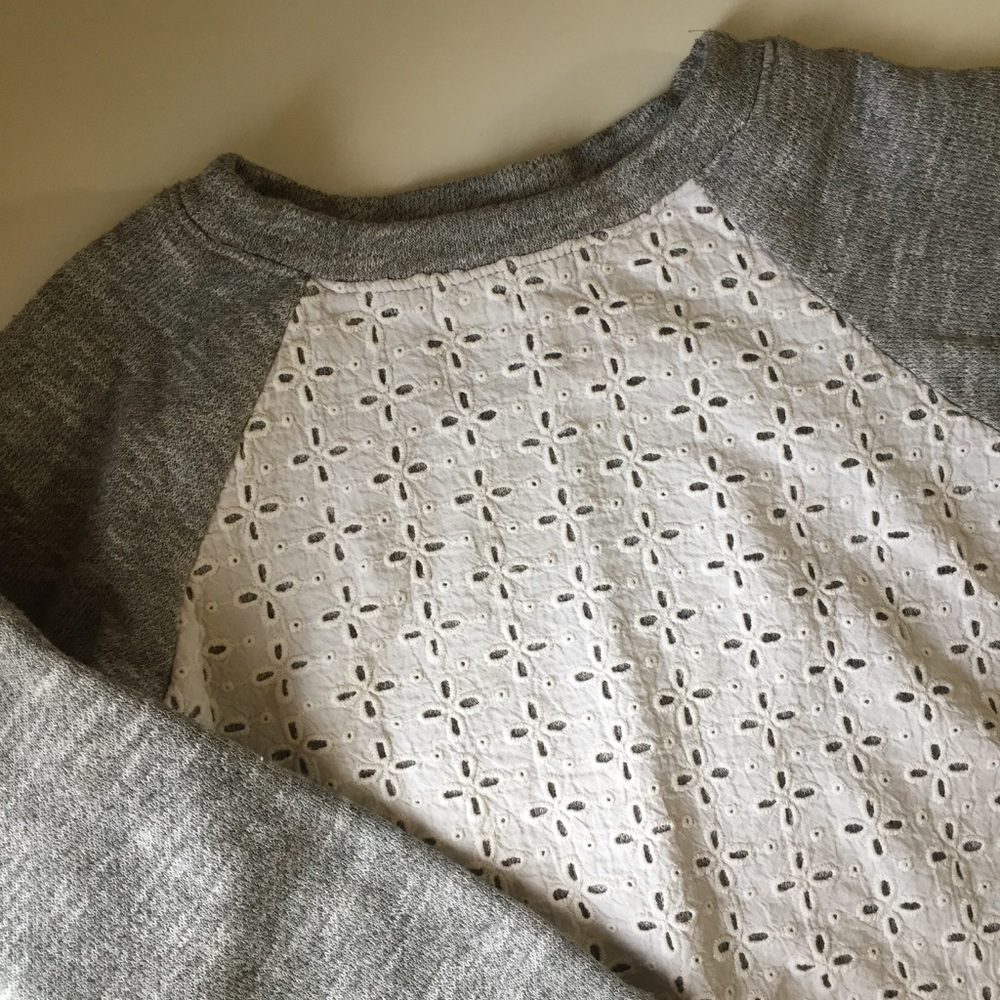 Eyelet sweatshirt